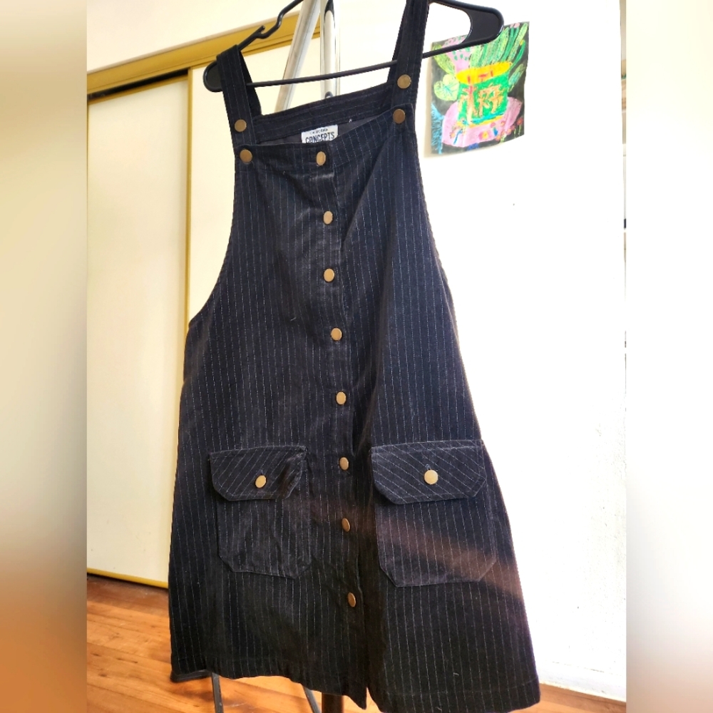 Vintage velvet buttoned dress
